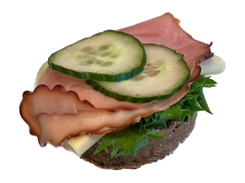 Ost- skinkfralla glutenfri, halv