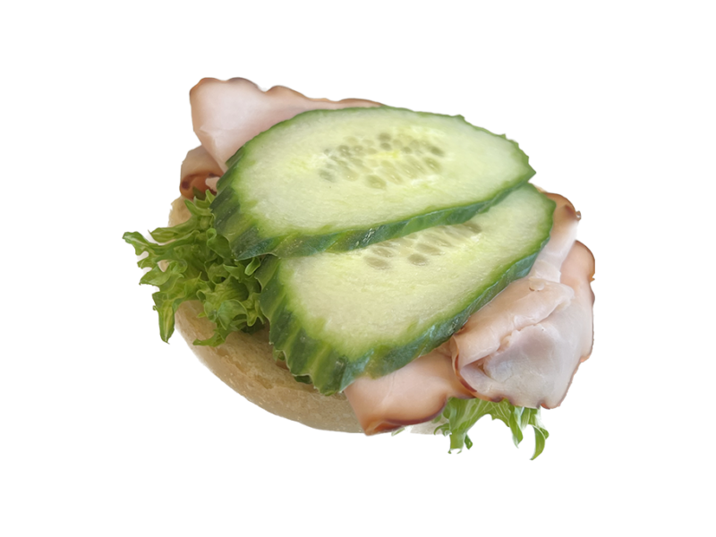 Skinkfralla ljus, halv